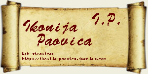 Ikonija Paovica vizit kartica